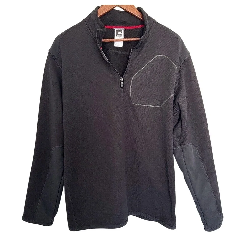 The North Face large‎ men's quarter zip lightweight pullover black jacket